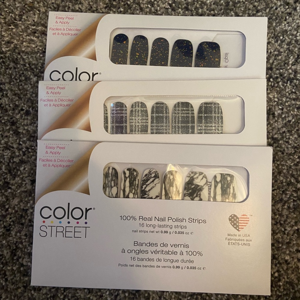 Color Street Bundle! Deepwater Opal, Plaid Reputation, & Mystic Marble!